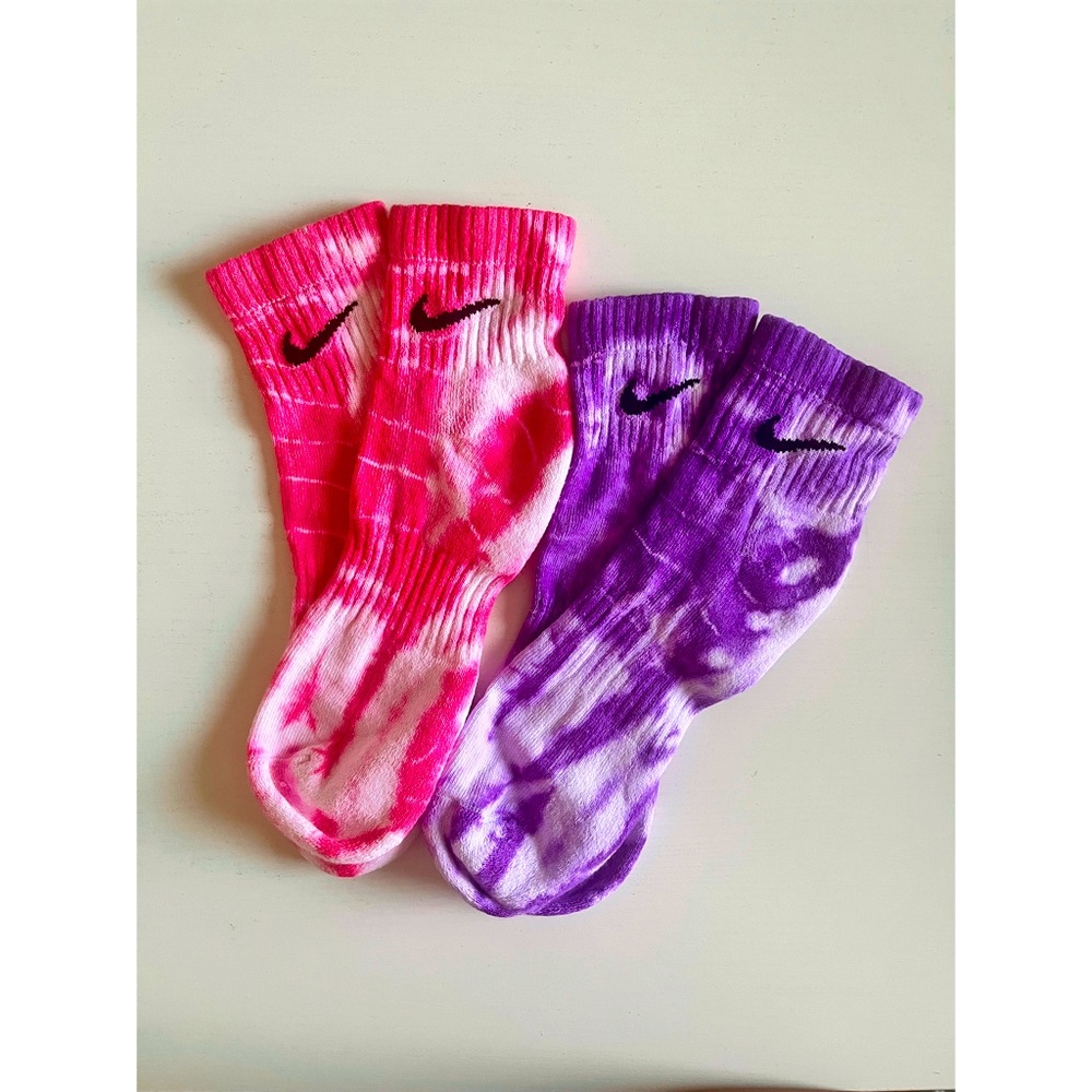 Mothers Day Tie Dye Nike Ankle Socks Large